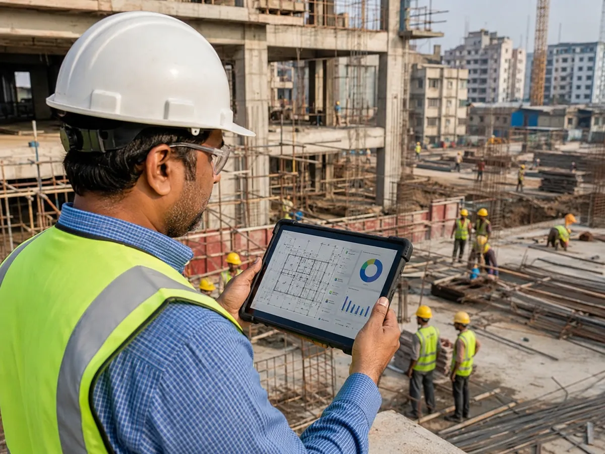 Construction field operations mobile and web software built by Augmex